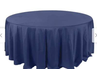 Navy blue table linens